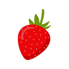 Fototapeta premium strawberry logo icon isolated on white background 