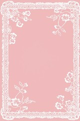 Abstract lace borders flower accents background poster template