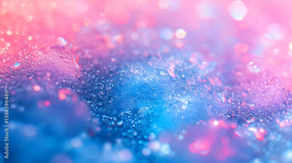Poster abstract composition of iridescent colors with sparkling highlights and textures