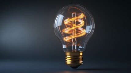 Brightly Shining Glass Bulb with Electric Filaments for Modern Business Innovation