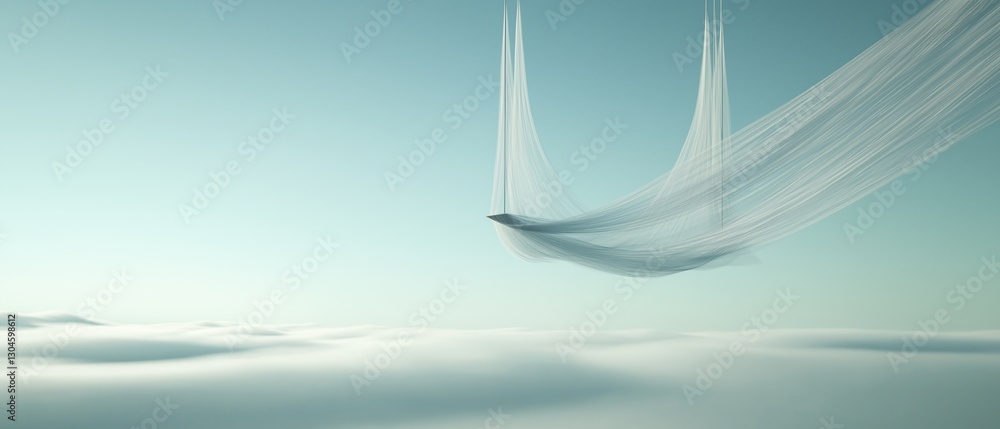 Poster digital art piece that appears to be a 3d rendering of a bird flying in the sky. the bird is in the 