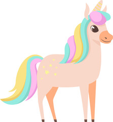 Hand Drawn Standing Unicorn