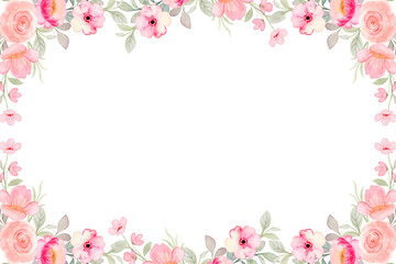 Watercolor flowers background vector for design.