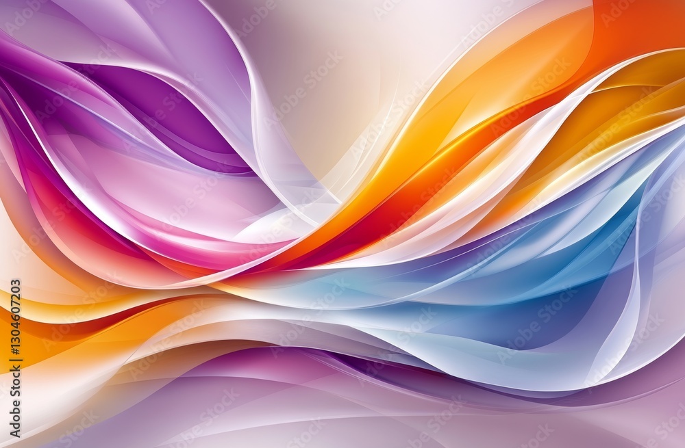 Poster a vivid abstract background filled with colorful paper cut-out shapes, complemented by curving lines