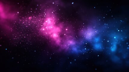 Obraz premium Cosmic nebula with vibrant pink and blue hues