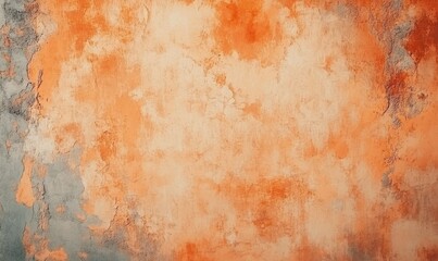 Textured grunge wall with muted orange and gray tones, glowing softly under diffused light for a vintage and rustic aesthetic