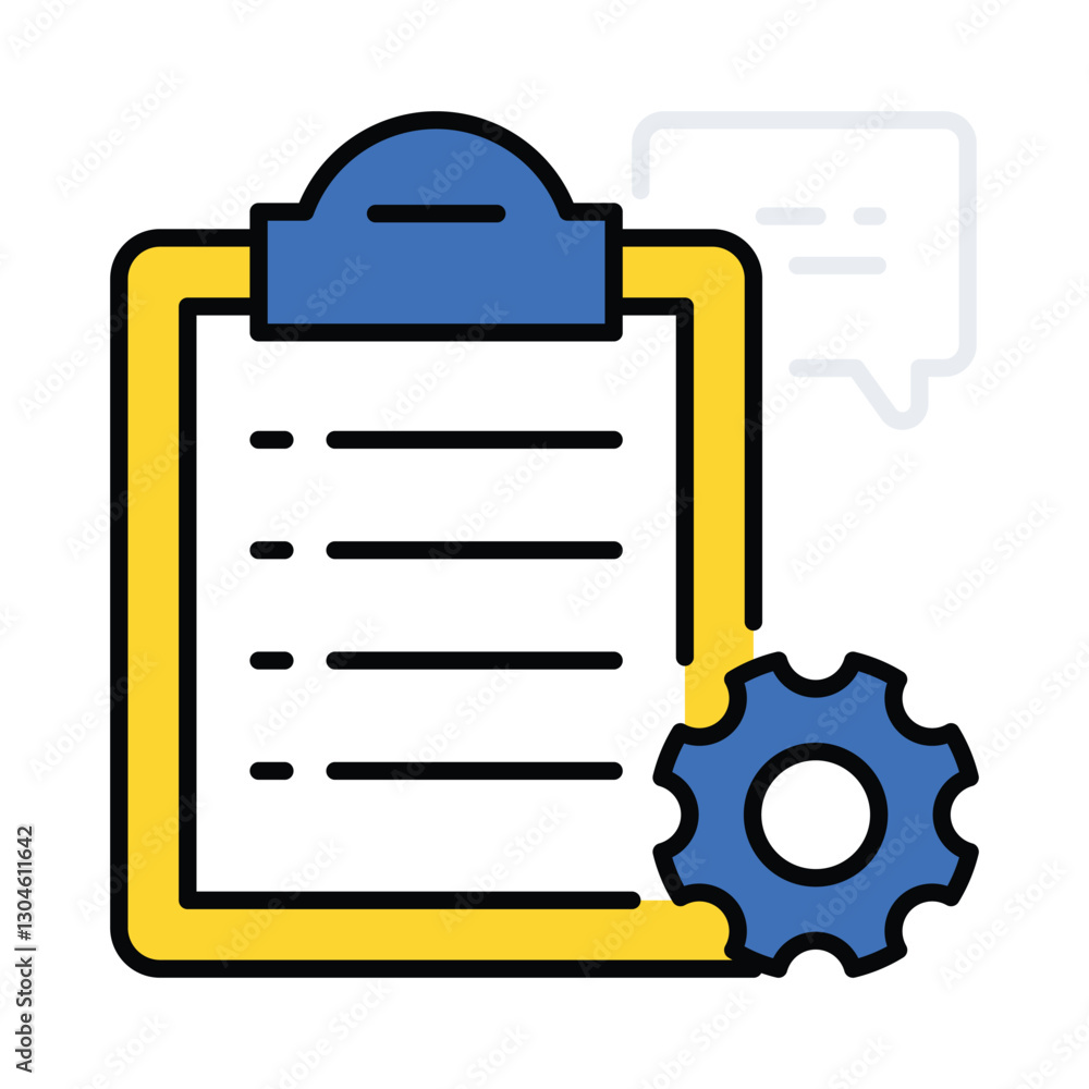 Poster automated planning vector filled outline icon. eps 10 file