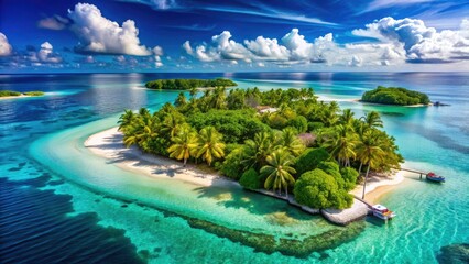 Maldives Island Paradise: Sunny Landscape Photography