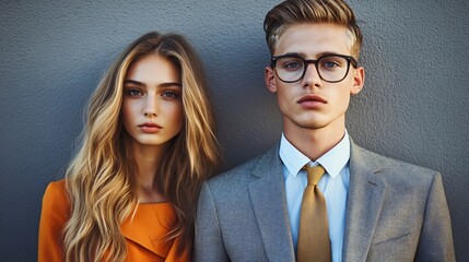 Expert Business Partners in Tailored Suits Exuding Confidence and Professionalism