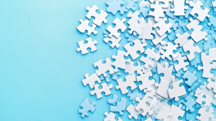 High Resolution Image of Professionals Holding Puzzle Pieces Indicating Corporate Problem Solving
