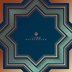 Blue background with gold lines