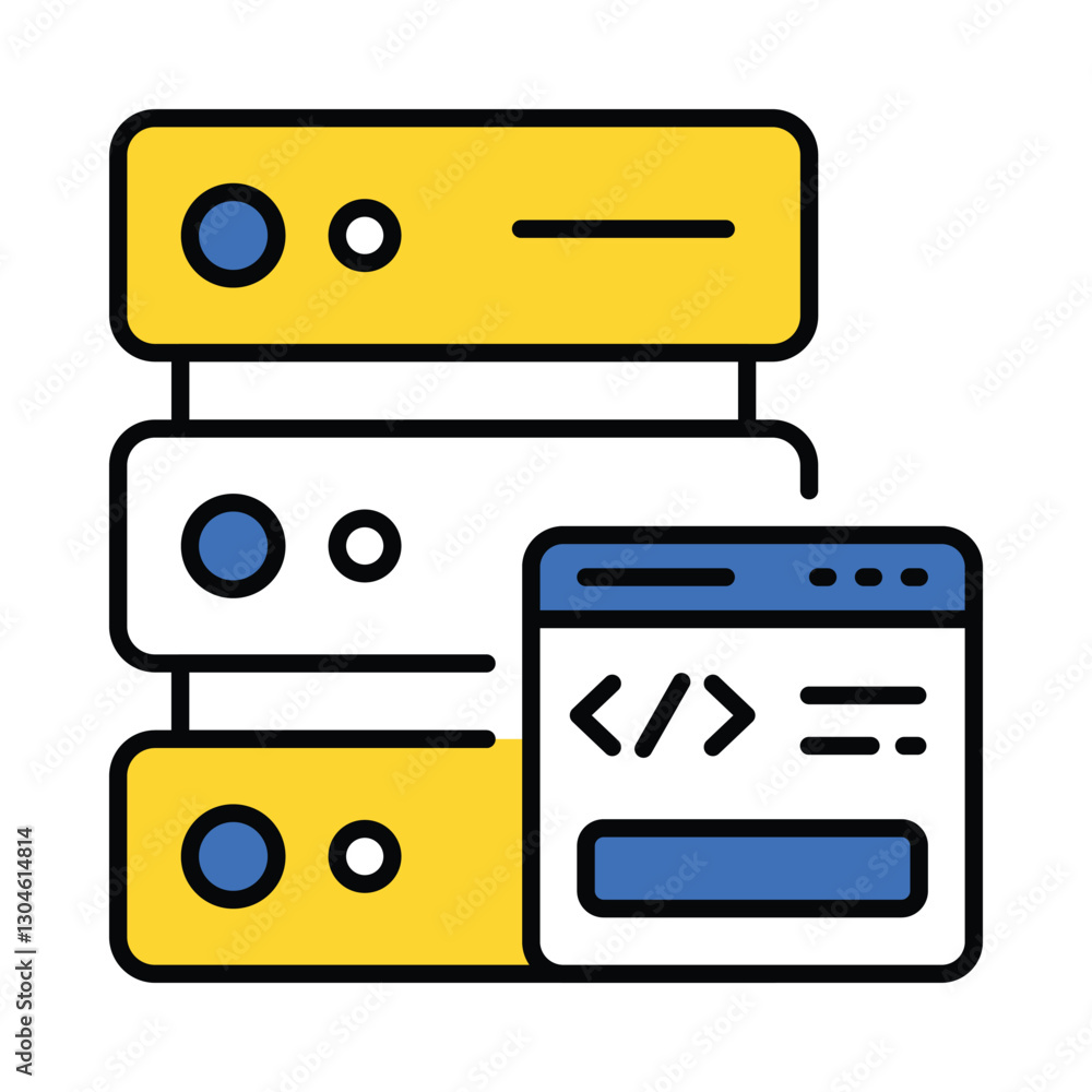 Poster machine language vector filled outline icon. eps 10 file