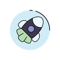 Rocket  Vector icon