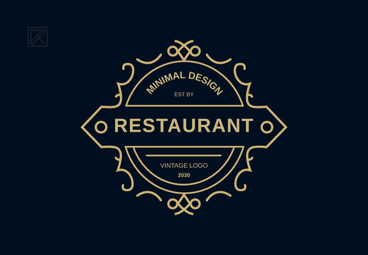 Minimal Luxary Restaurant Logo Design