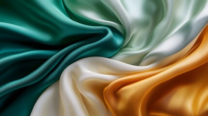 Obraz premium Soft satin fabric with flowing folds of different colors showcased