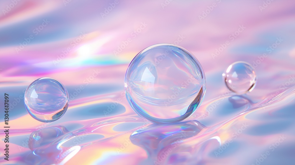 Poster abstract digital art piece with a pink and blue gradient background. in the center of the image, the