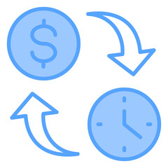 Business Process Blue Icon