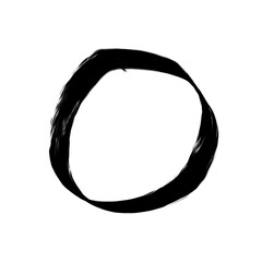 circle shape doodle with black marker