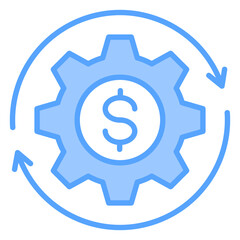 Finance Automation Blue Icon