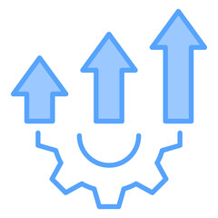 Increase Productivity Blue Icon