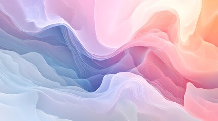 Obraz premium Abstract flowing shapes are depicted using multiple soft pastel colors