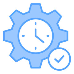 Save Time Blue Icon