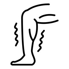 Icon: Eases Restless Leg - Restless Leg Relief Icon, Leg Comfort, Calming, Circulation Support, Natural Relief. Editable Stroke and Colors.