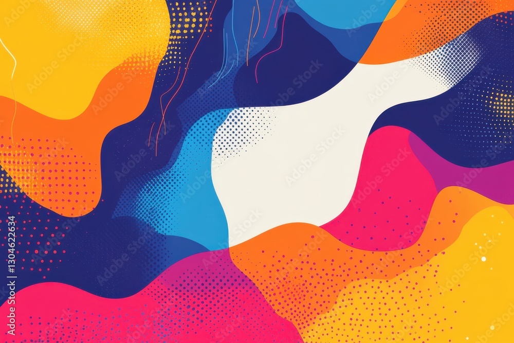 Poster vibrant abstract backdrop highlighting fluid shapes and dynamic patterns ideal for contemporary digi