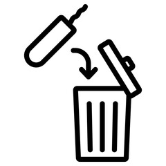 탐폰 휴지통 아이콘