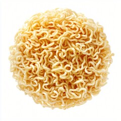 Cooked Instant Noodles Close up Top View Ready to Eat Asian Cuisine Food Photography