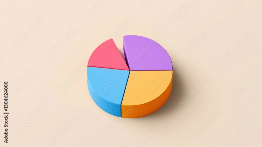 Poster simple vector graphics of pie charts and data visualizations.