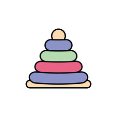 Stacking Rings Vector icon