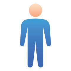 Gradient color icon, illustration for People, person, user.