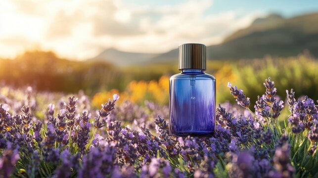 A symphony of lavender and mint, a delicate essence bottled from the heart of a sun-drenched meadow, promising a calming and revitalizing experience.