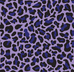 blue leopard skin seamless pattern illustration