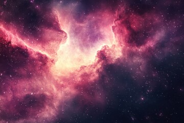 Fototapeta premium Captivating soft pink nebula cosmic backdrop for dreamy design projects and celestial-themed visuals