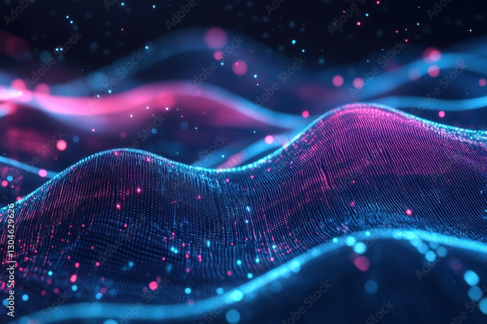 Poster futuristic digital data background representing advanced network abilities and connectivity