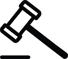 judge gavel simple icon. Vector illustration