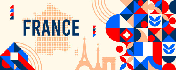 Bastille Day or French National Day related vector banner or background design concept.

