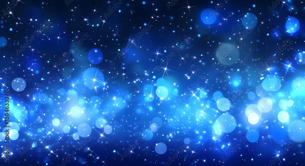 Poster a mesmerizing abstract night sky with glittering stars and sparkling bokeh. this captivating image e