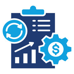 Report Flat Blue Icon