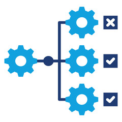 Process Flat Blue Icon
