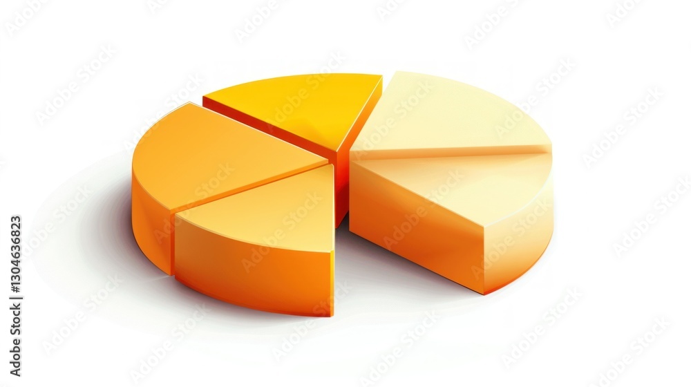 Poster modern vector icon of a bar graph and a pie chart.