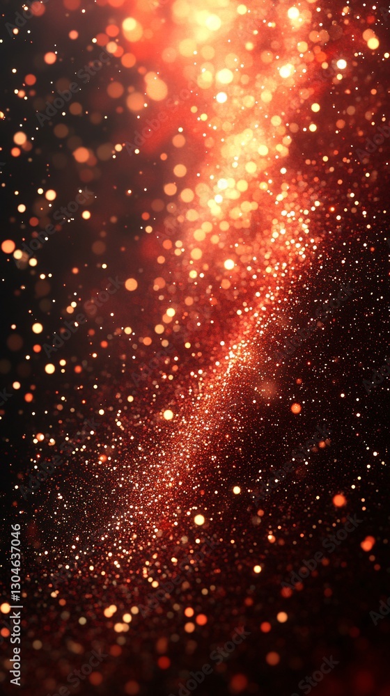 Poster close-up of tiny glitter particles sparkling under a soft glow