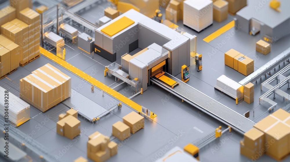 Poster advanced hybrid warehouse setup featuring robotic assistance and ar technology for efficient manual 