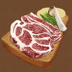 raw pork chops