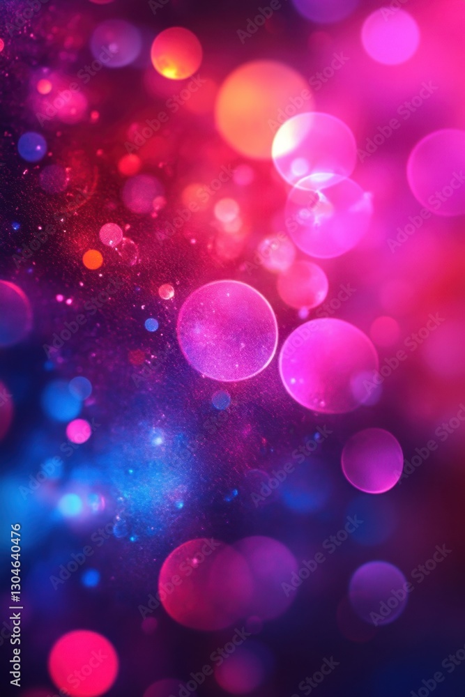 Aufkleber abstract background with vibrant bokeh lights creating a dreamy and magical atmosphere with colorful