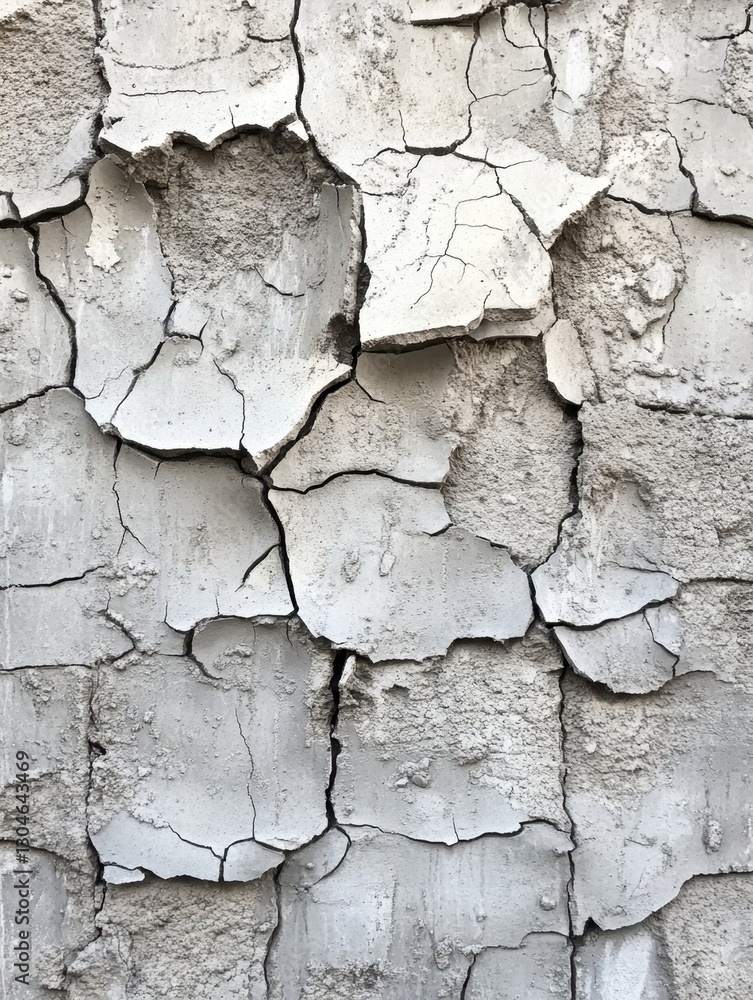 Poster cracked concrete surface with rough texture and weathered appearance emphasizing detail and material