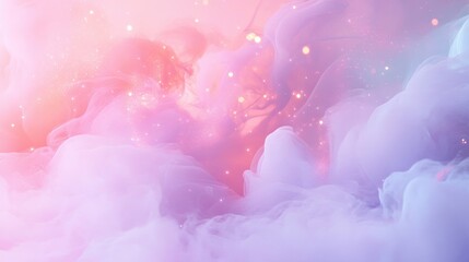 Fototapeta premium Pastel gradients blending with misty fog glowing lights creating a dreamlike background