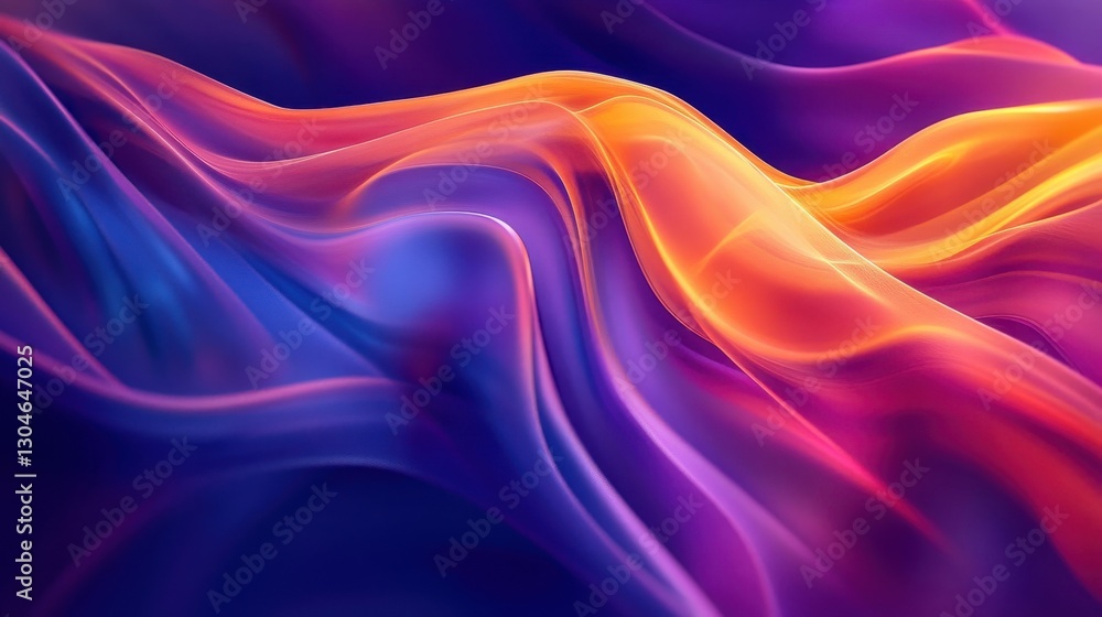 Canvas Prints 4k uhd backdrop with liquid light ribbons and smooth transitions in soft gradients